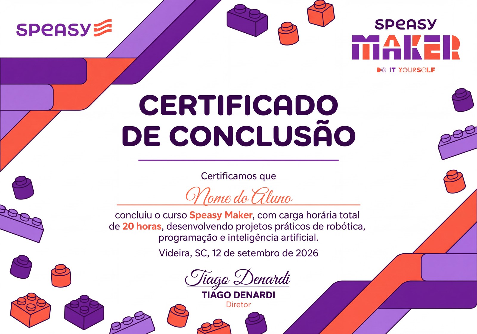 Certificado de Conclusão Speasy Maker